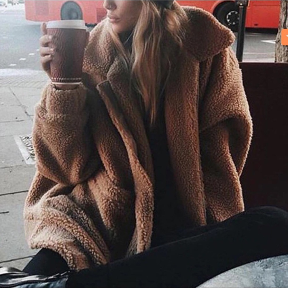 Dark Brown Teddybear Coat - Picture 4 of 5